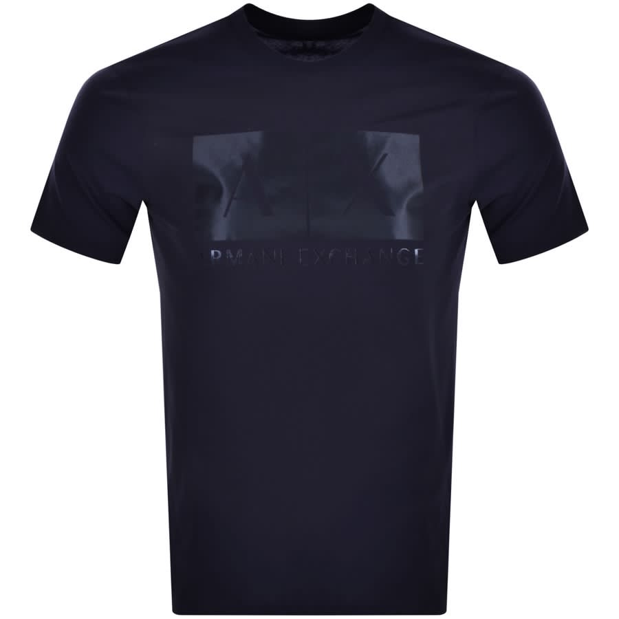 Alternative Image for ProductArmani Exchange Crew Neck Logo T Shirt Navy1