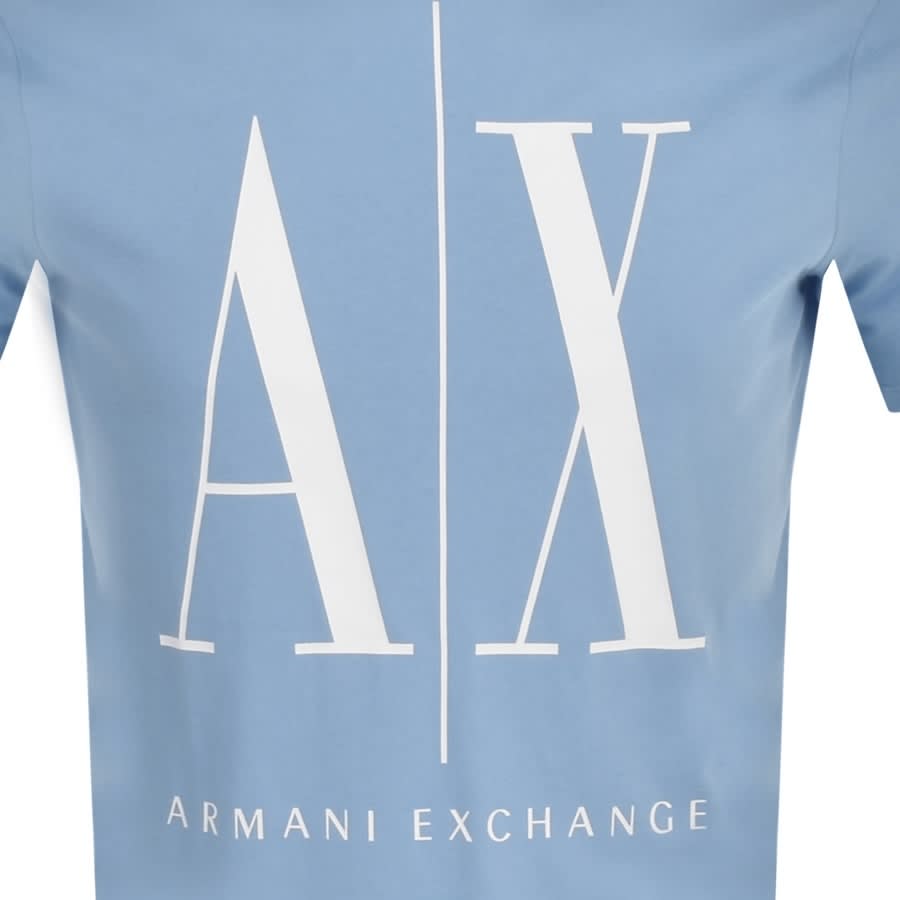 Alternative Image for ProductArmani Exchange Crew Neck Logo T Shirt Blue3