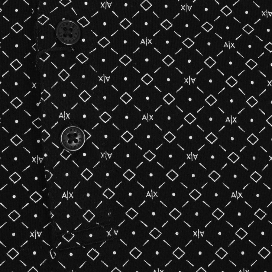 Alternative Image for ProductArmani Exchange Logo Polo T Shirt Black3