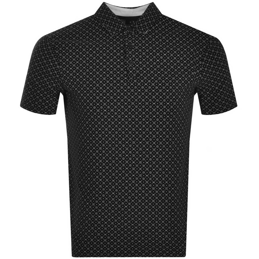Alternative Image for ProductArmani Exchange Logo Polo T Shirt Black1