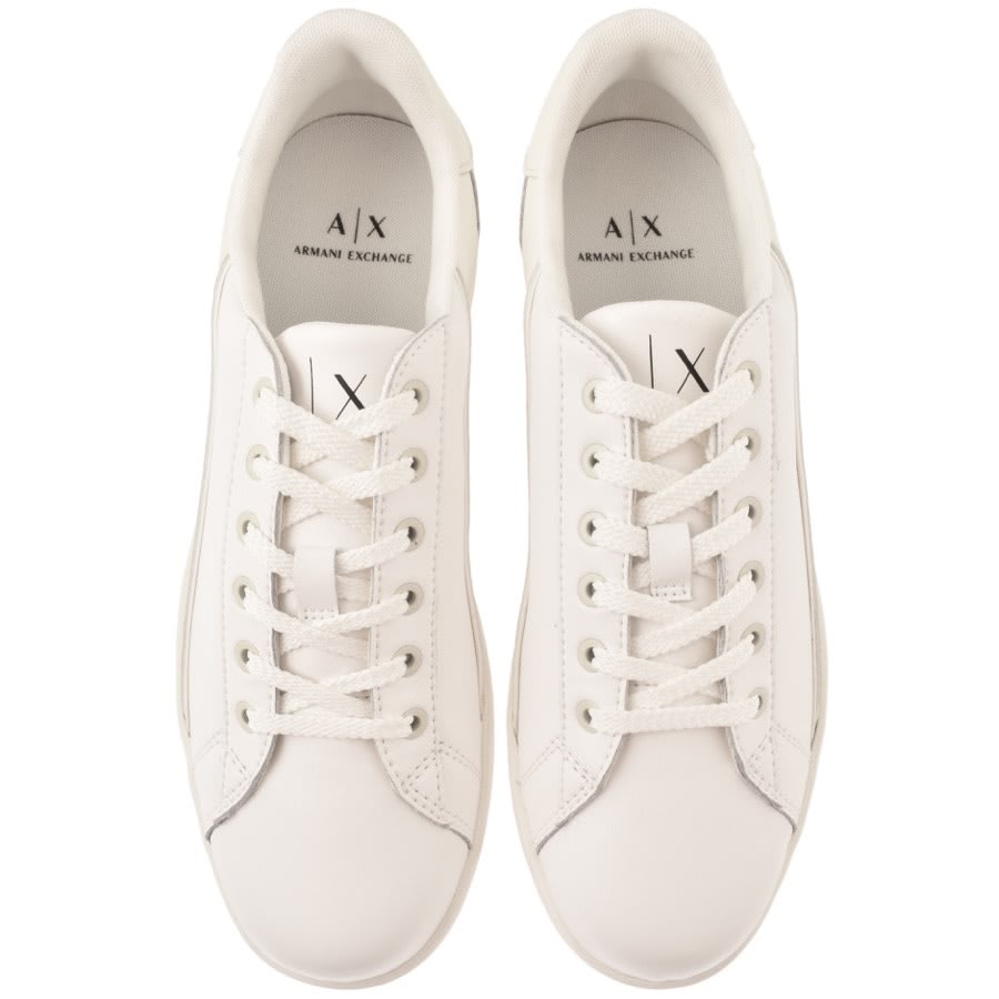 Alternative Image for ProductArmani Exchange Logo Trainers White3