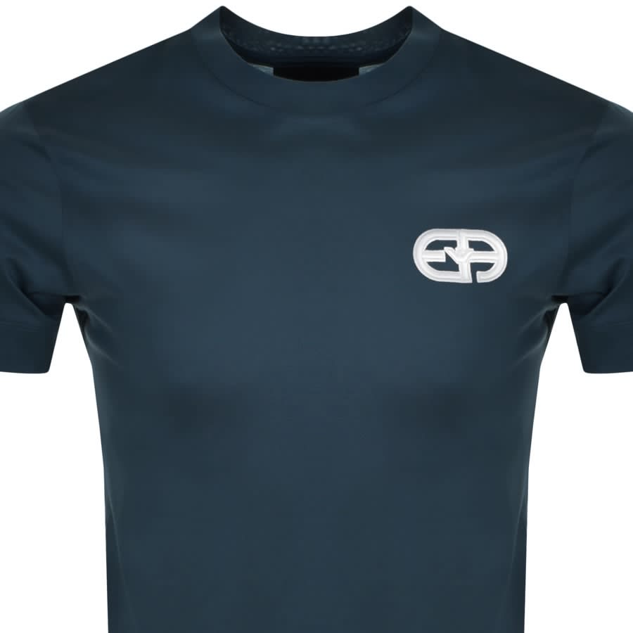 Alternative Image for ProductEmporio Armani Crew Neck Logo T Shirt Blue2