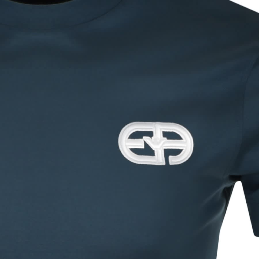 Alternative Image for ProductEmporio Armani Crew Neck Logo T Shirt Blue3