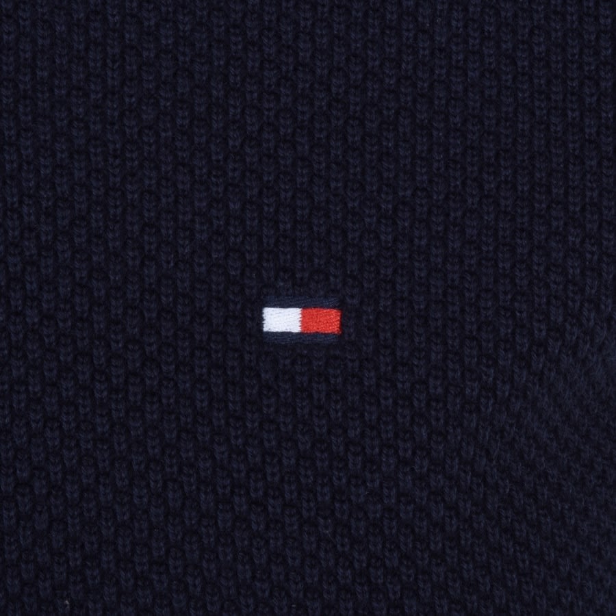 Alternative Image for ProductTommy Hilfiger Knit Textured Polo T Shirt Navy3