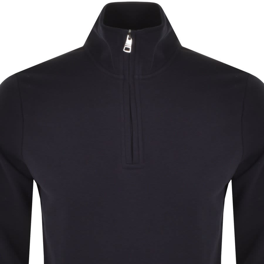 Alternative Image for ProductTommy Hilfiger Logo Half Zip Sweatshirt Navy2