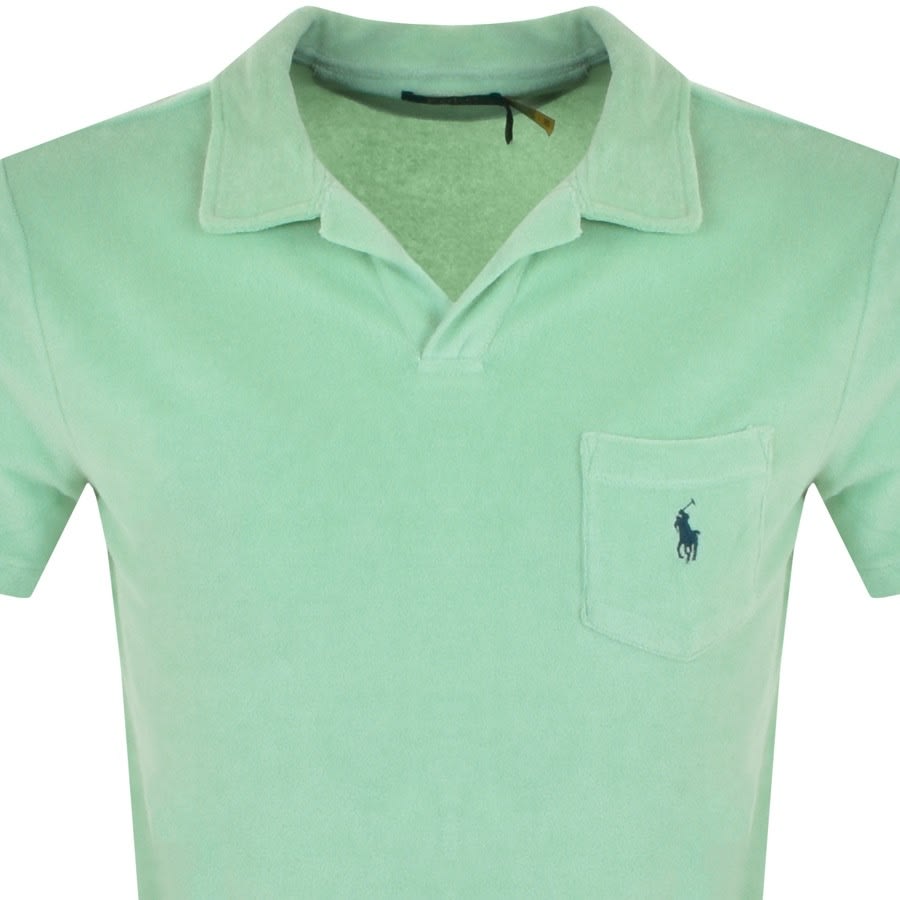 Alternative Image for ProductRalph Lauren Slim Fit Terry Polo T Shirt Green2