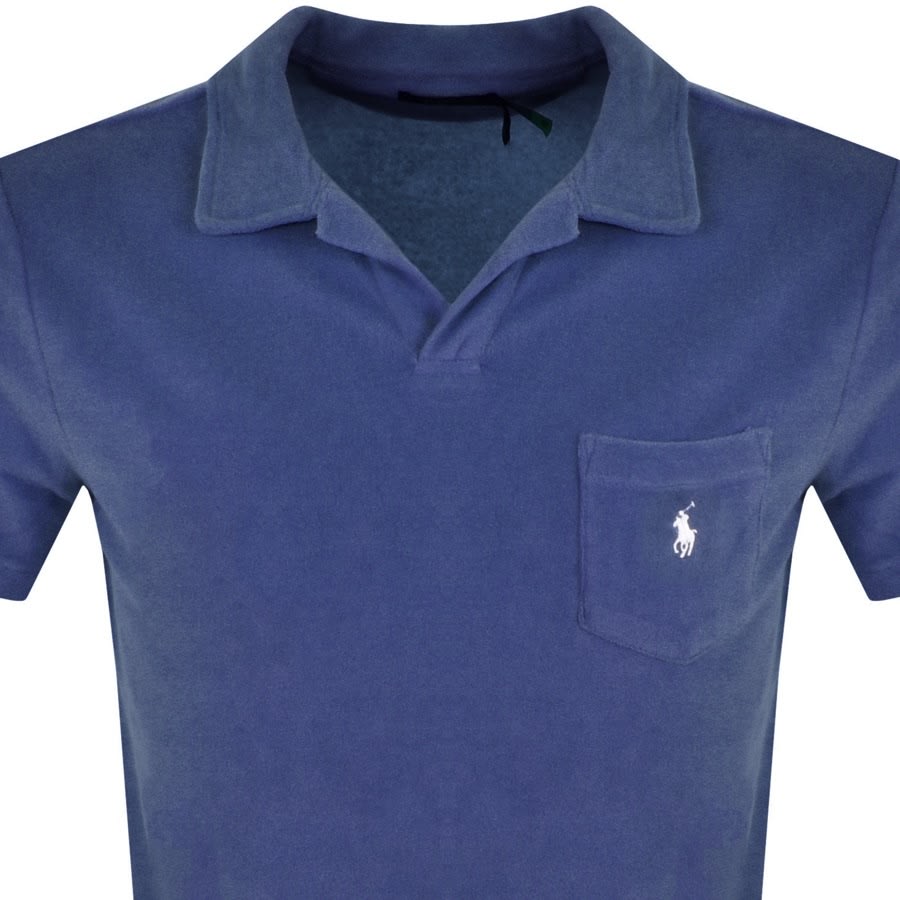 Alternative Image for ProductRalph Lauren Slim Fit Terry Polo T Shirt Navy2