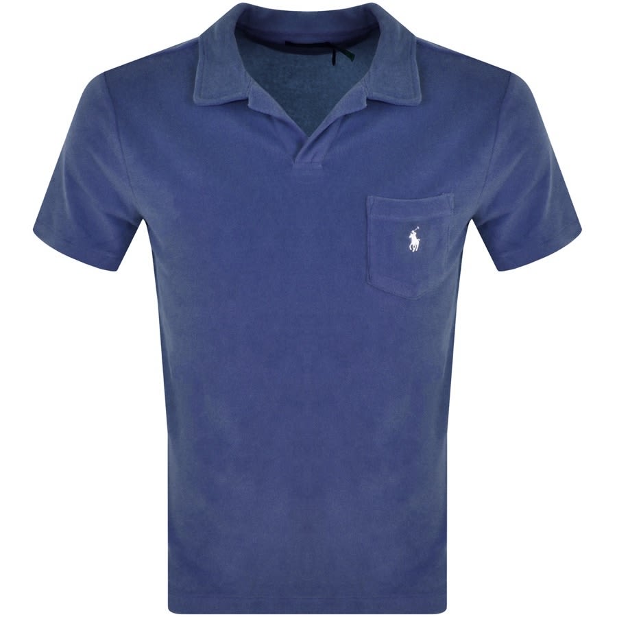 Alternative Image for ProductRalph Lauren Slim Fit Terry Polo T Shirt Navy1