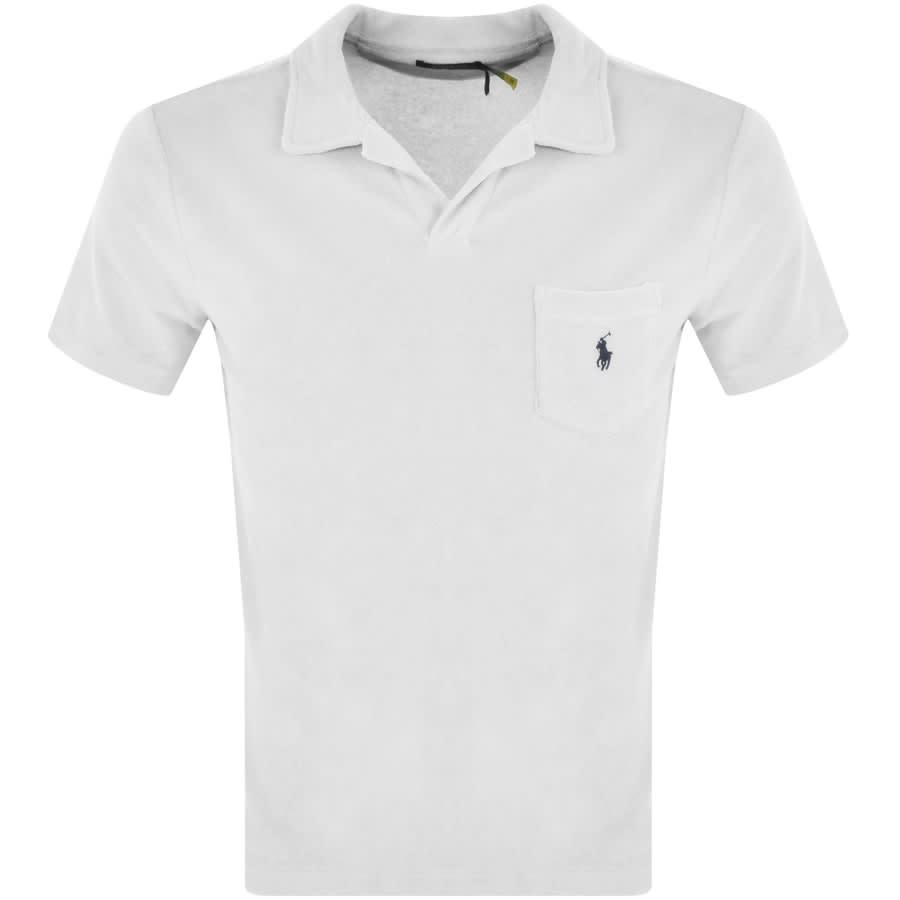 Ralph Lauren Slim Fit Terry Polo T Shirt White | Mainline Menswear Australia