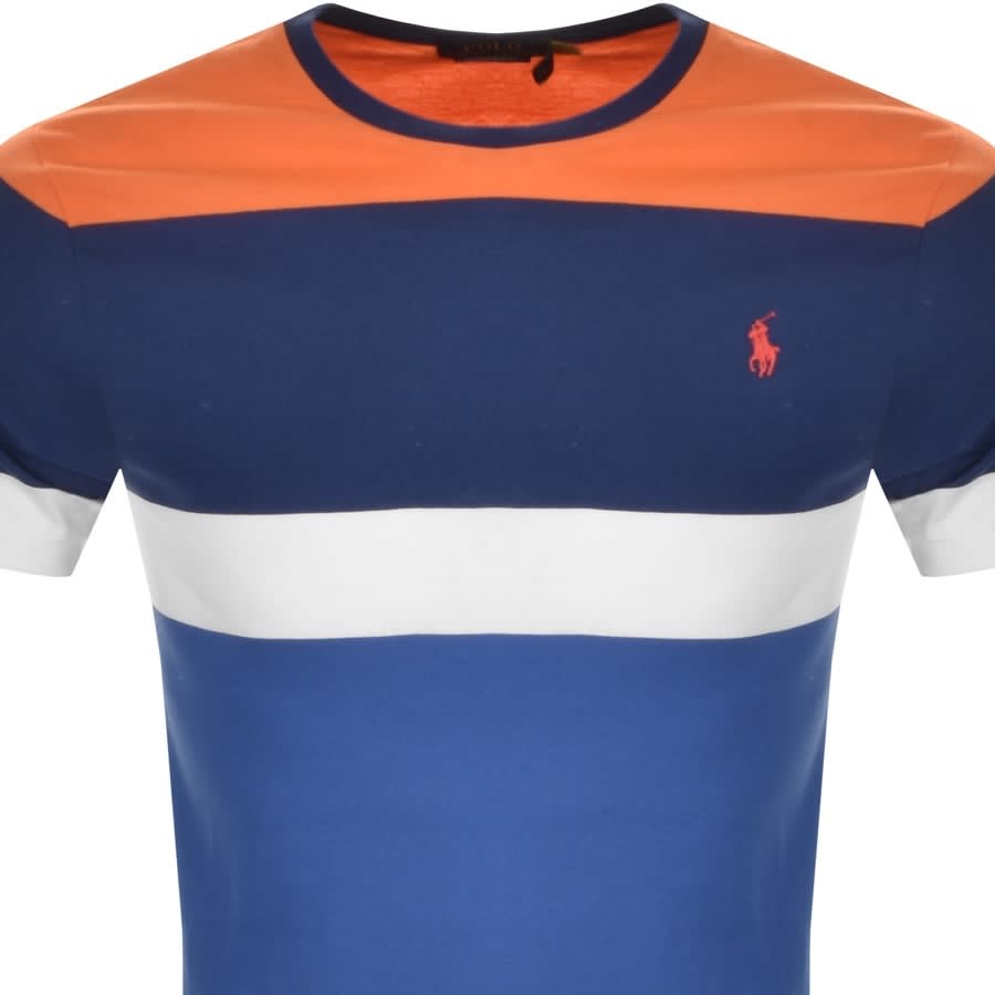 Alternative Image for ProductRalph Lauren Stripe Crew Neck T Shirt Navy2