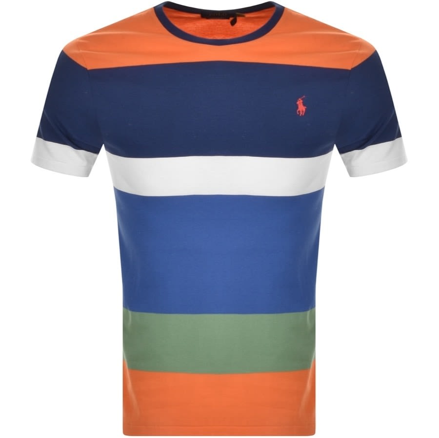 Alternative Image for ProductRalph Lauren Stripe Crew Neck T Shirt Navy1