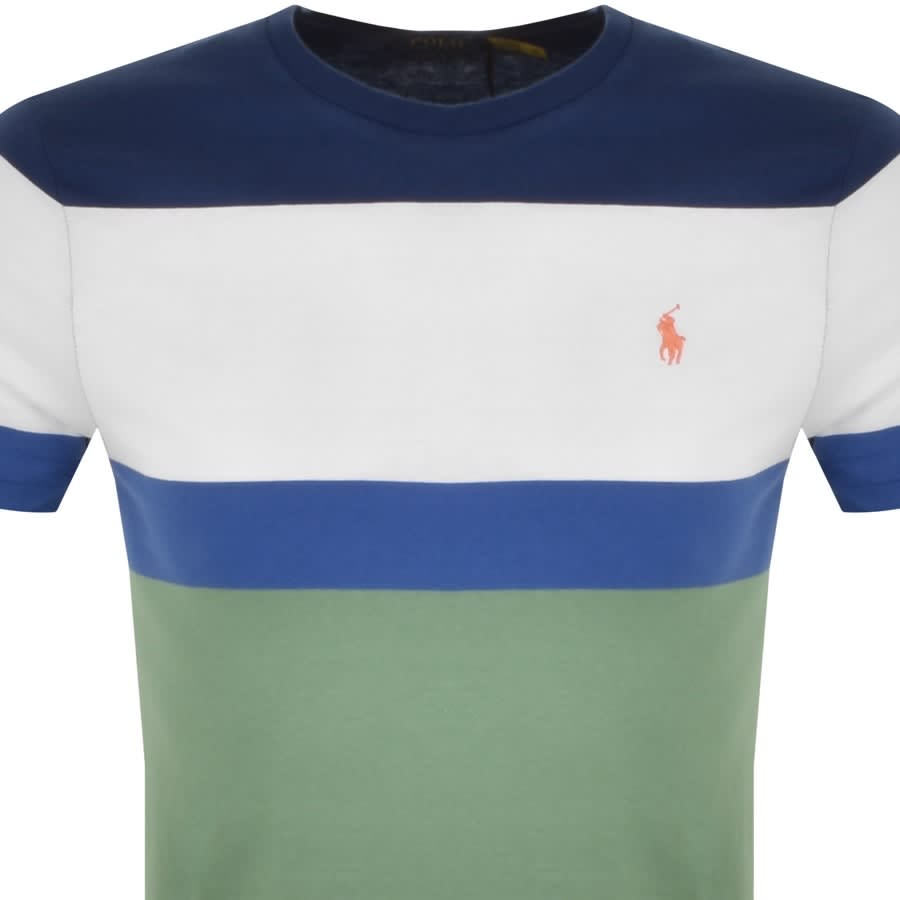 Alternative Image for ProductRalph Lauren Stripe Crew Neck T Shirt Navy2