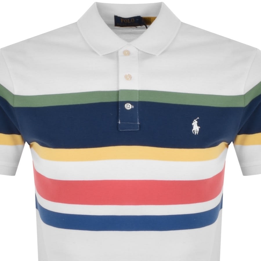 Alternative Image for ProductRalph Lauren Stripe Polo T Shirt White2