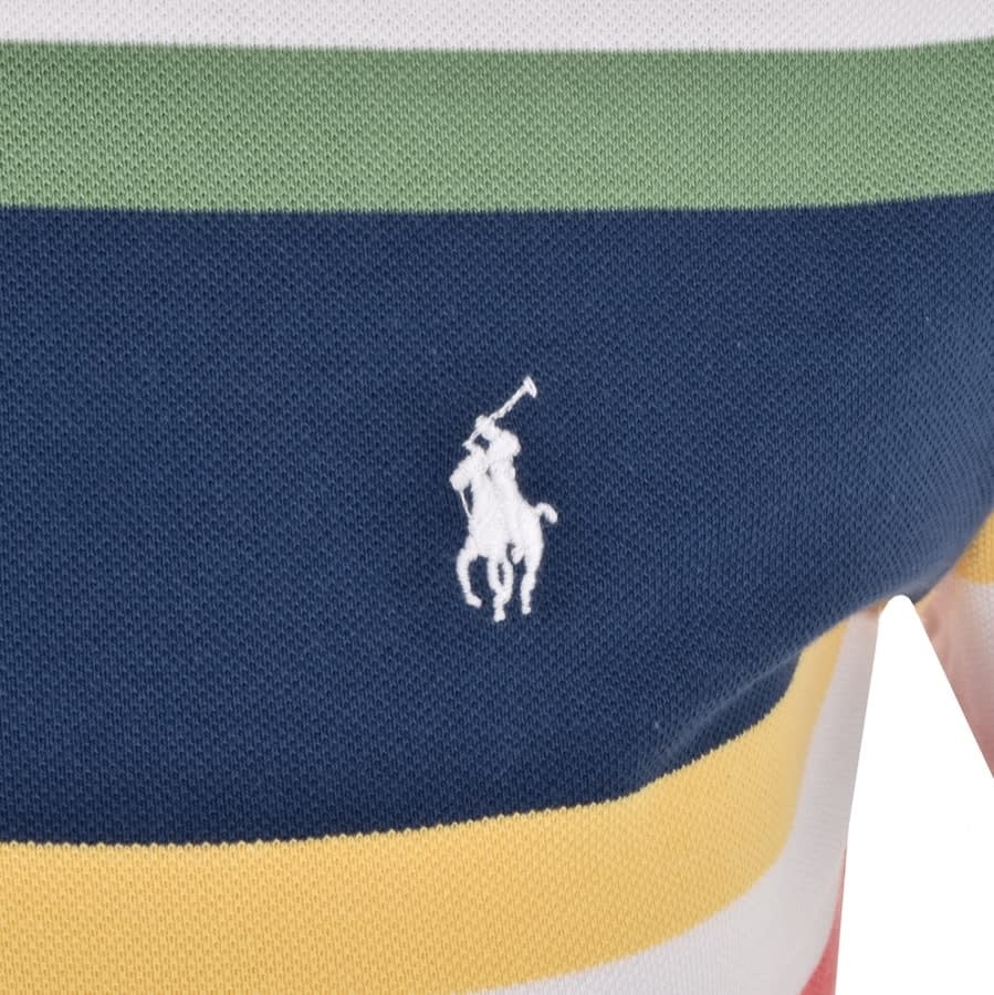 Alternative Image for ProductRalph Lauren Stripe Polo T Shirt White3