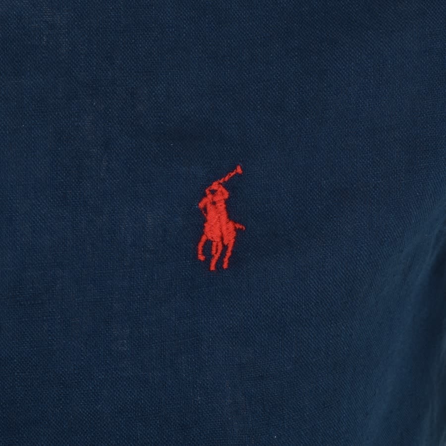 Alternative Image for ProductRalph Lauren Linen Slim Fit Shirt Navy3