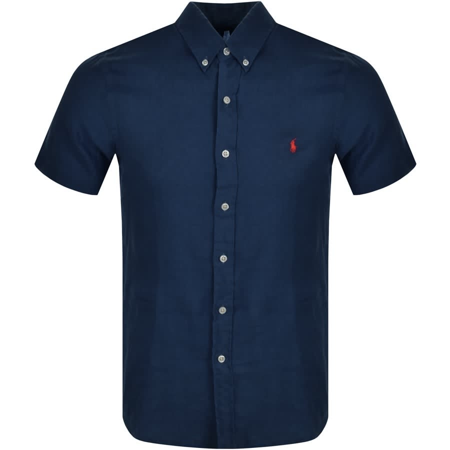 Alternative Image for ProductRalph Lauren Linen Slim Fit Shirt Navy1