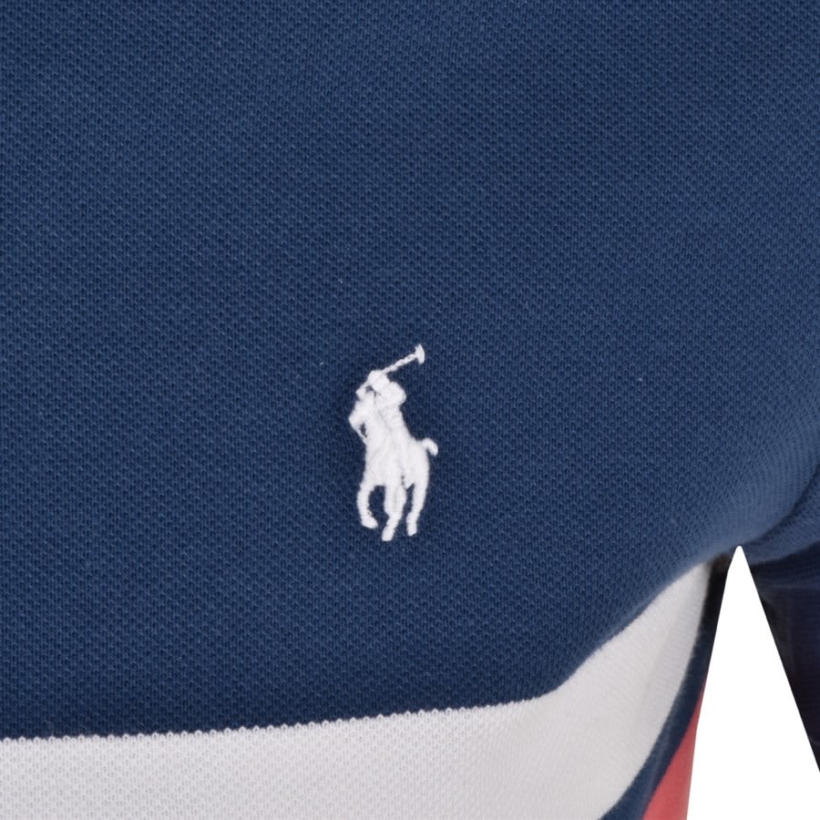 Alternative Image for ProductRalph Lauren Stripe Polo T Shirt Navy3