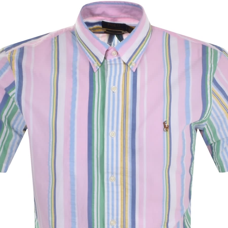 Alternative Image for ProductRalph Lauren Seersucker Short Sleeve Shirt Pink2