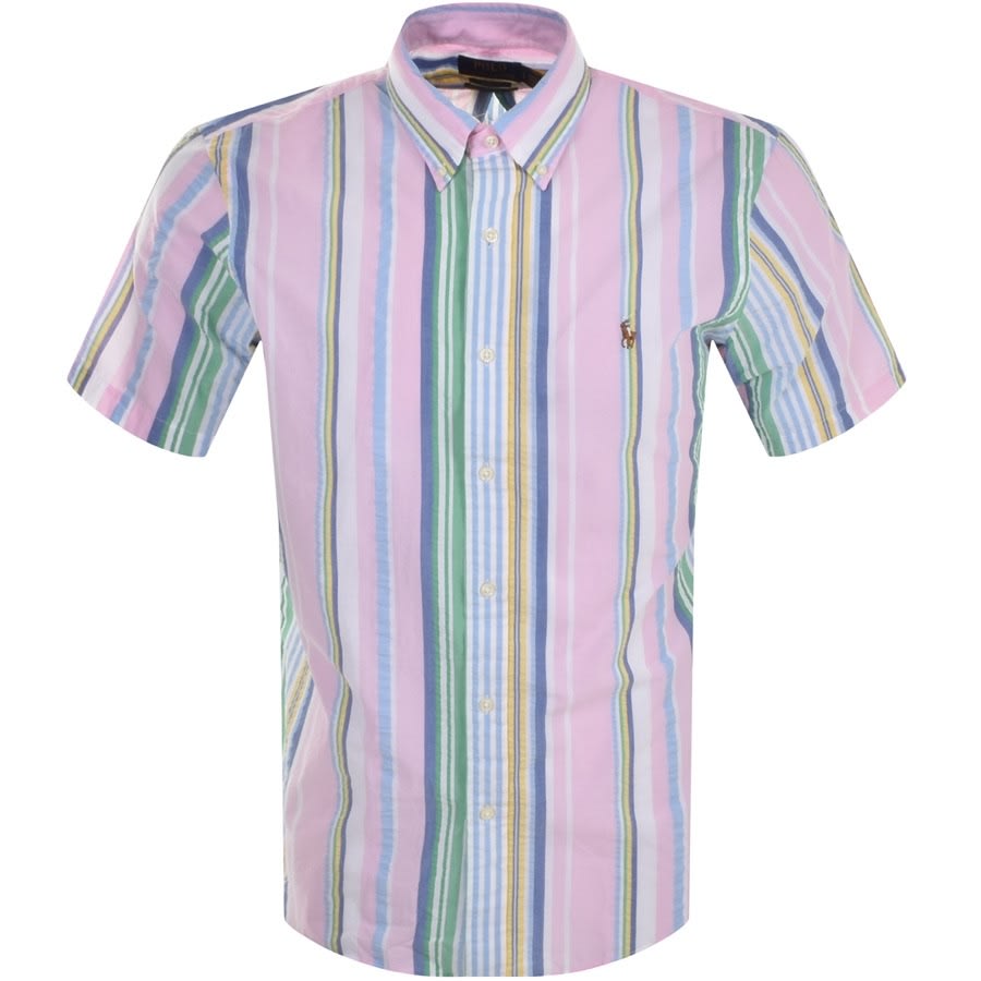 Alternative Image for ProductRalph Lauren Seersucker Short Sleeve Shirt Pink1