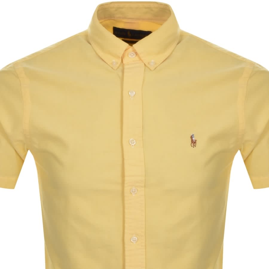 Alternative Image for ProductRalph Lauren Oxford Slim Short Sleeve Shirt Yellow2