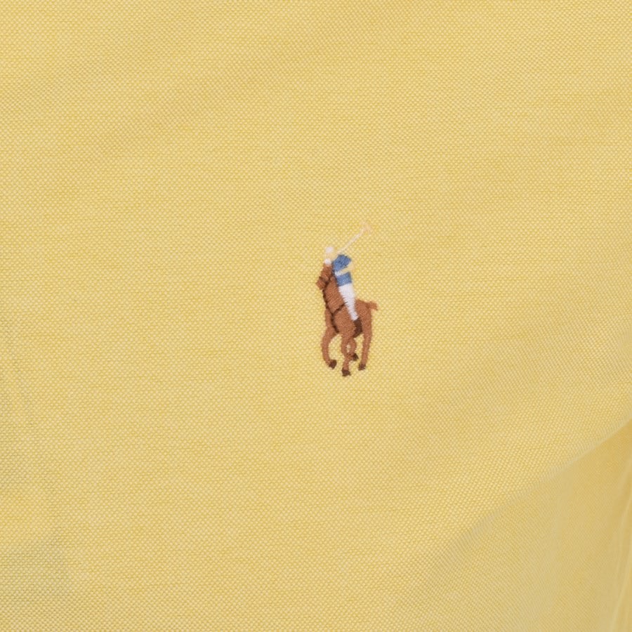 Alternative Image for ProductRalph Lauren Oxford Slim Short Sleeve Shirt Yellow3