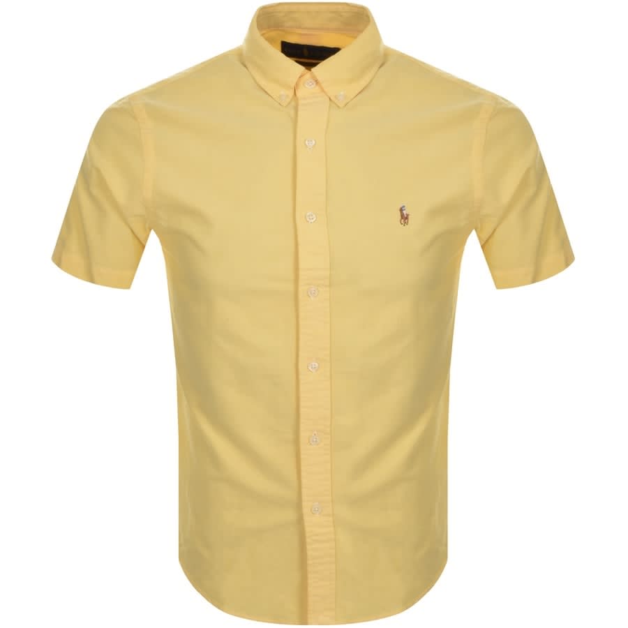 Alternative Image for ProductRalph Lauren Oxford Slim Short Sleeve Shirt Yellow1