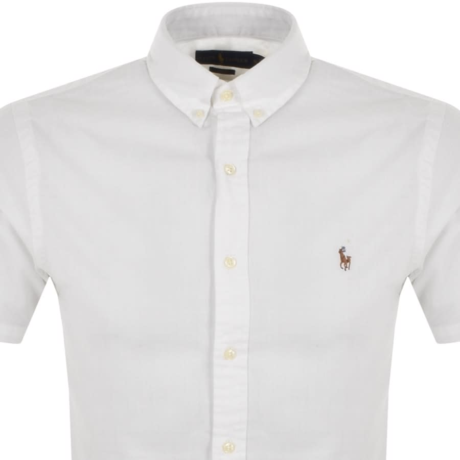 Alternative Image for ProductRalph Lauren Slim Short Sleeve Shirt White2