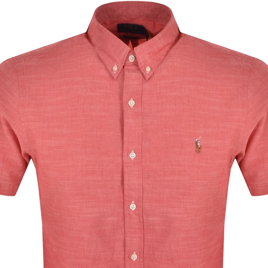 Alternative Image for ProductRalph Lauren Slim Short Sleeve Shirt Red2