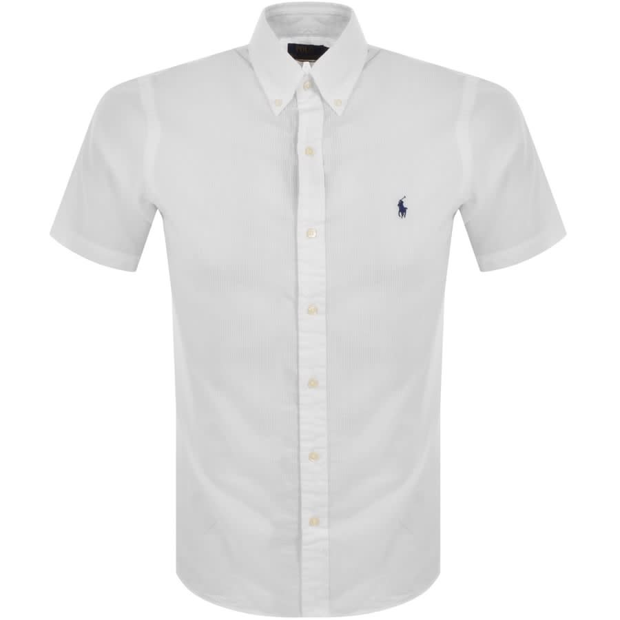 ralph lauren mens white short sleeve shirt