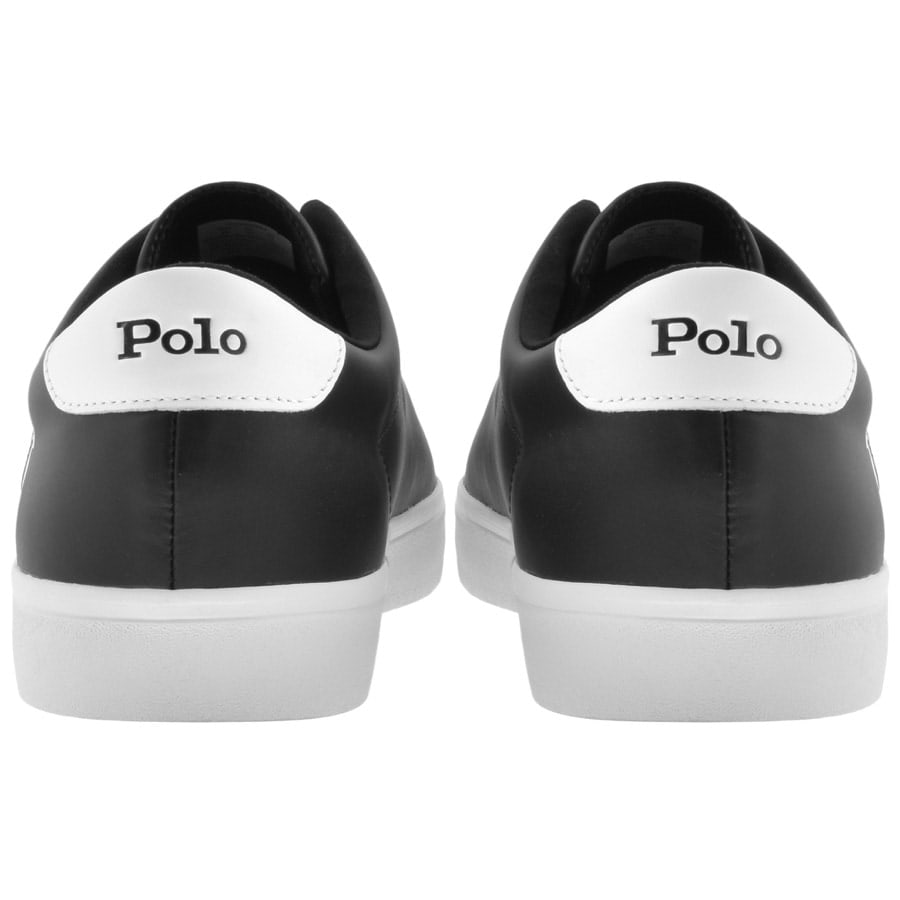 Alternative Image for ProductRalph Lauren Longwood Leather Trainers Black2