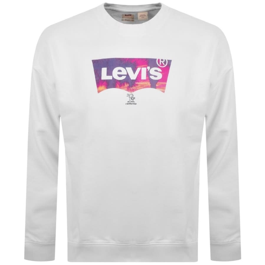 Levis Crew Neck Logo Sweatshirt White | Mainline Menswear