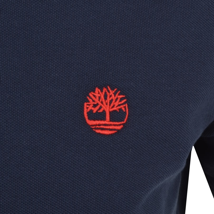Alternative Image for ProductTimberland Logo Short Sleeved Polo T Shirt Navy3