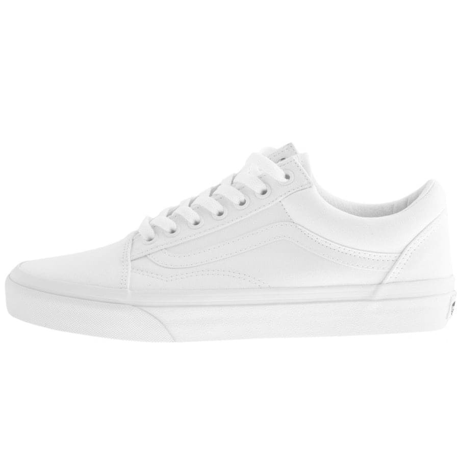 plain white canvas vans