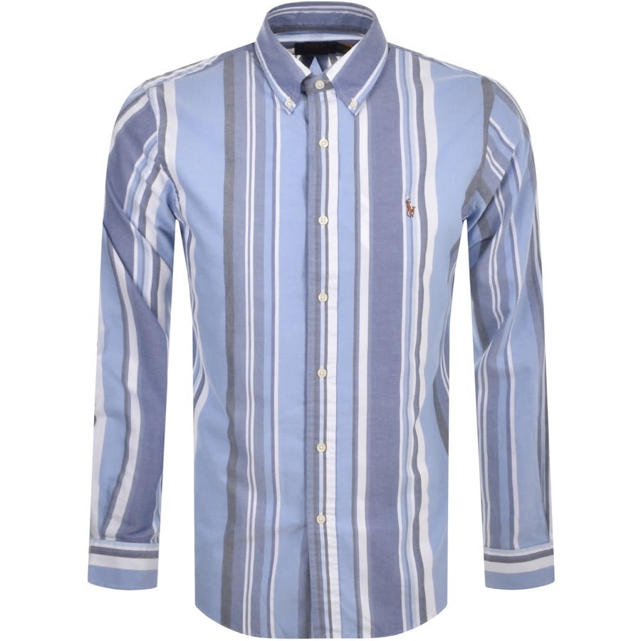 Alternative Image for ProductRalph Lauren Long Sleeve Stripe Shirt Blue1