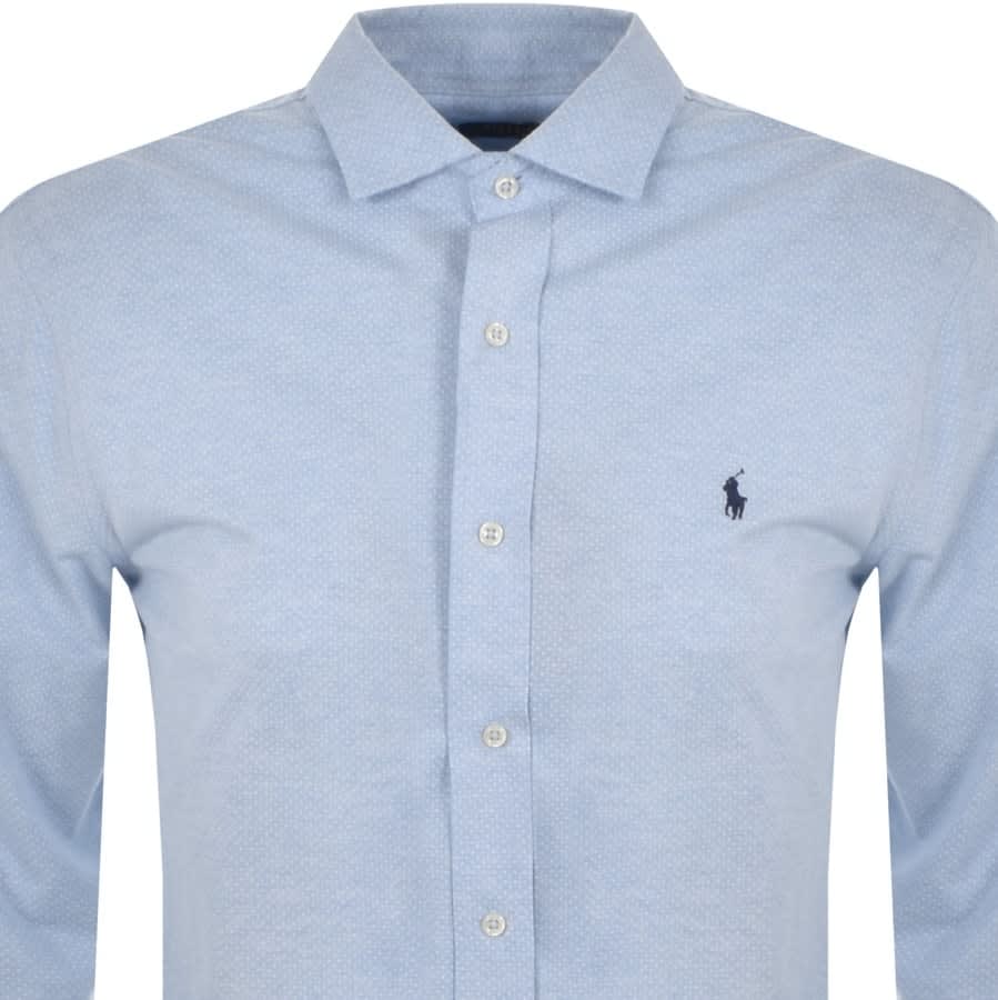 Alternative Image for ProductRalph Lauren Long Sleeve Polka Dot Shirt Blue2