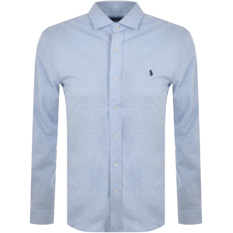 Alternative Image for ProductRalph Lauren Long Sleeve Polka Dot Shirt Blue1