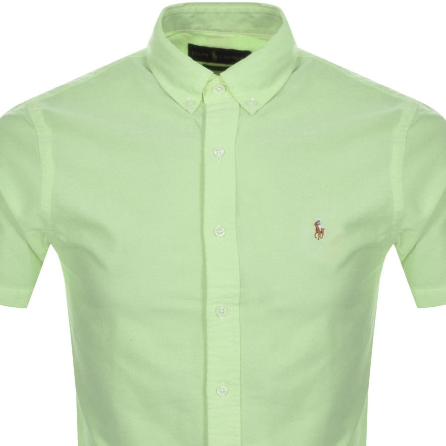 Alternative Image for ProductRalph Lauren Oxford Slim Short Sleeve Shirt Green2