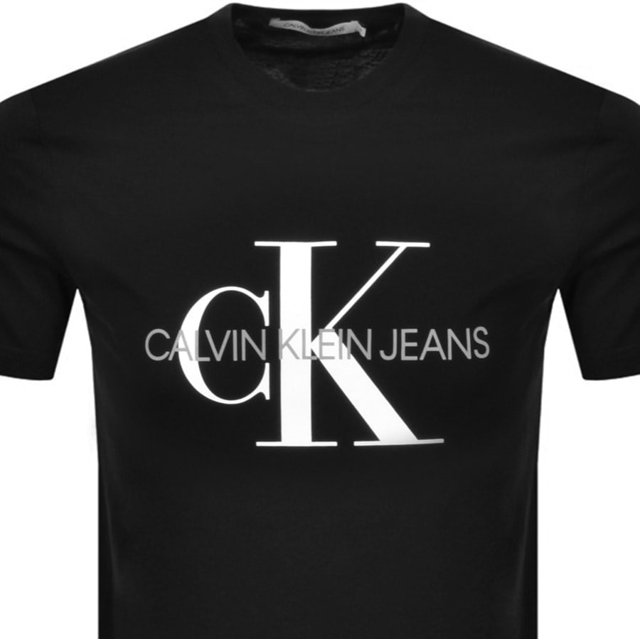 T-shirts CALVIN KLEIN JEANS Logo Neckline Straight Top Black