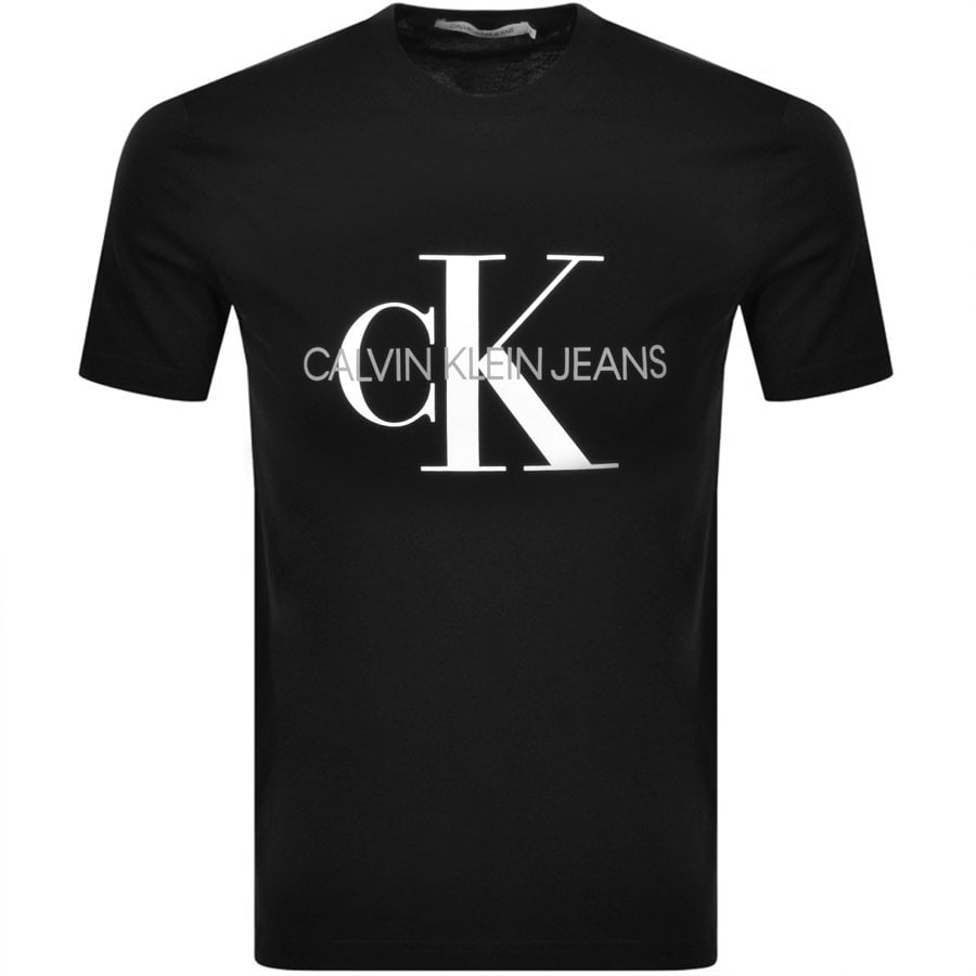 Calvin Klein Jeans CK Logo Monogram All Over Tee Black T-Shirt