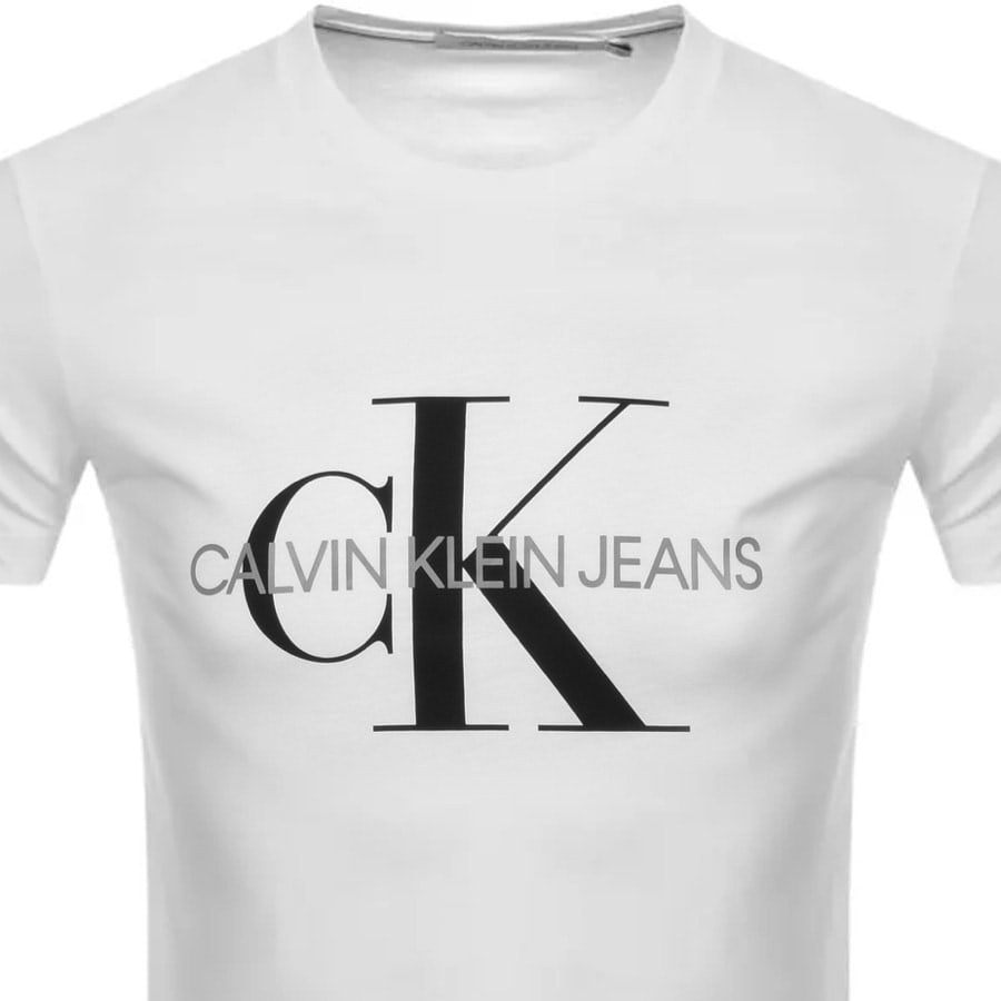 Monogram Calvin Logo Menswear Klein Jeans Mainline Shirt T White States United |