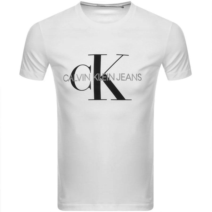 Alert Medalje Jeg har en engelskundervisning Calvin Klein Jeans Monogram Logo T Shirt White | Mainline Menswear United  States
