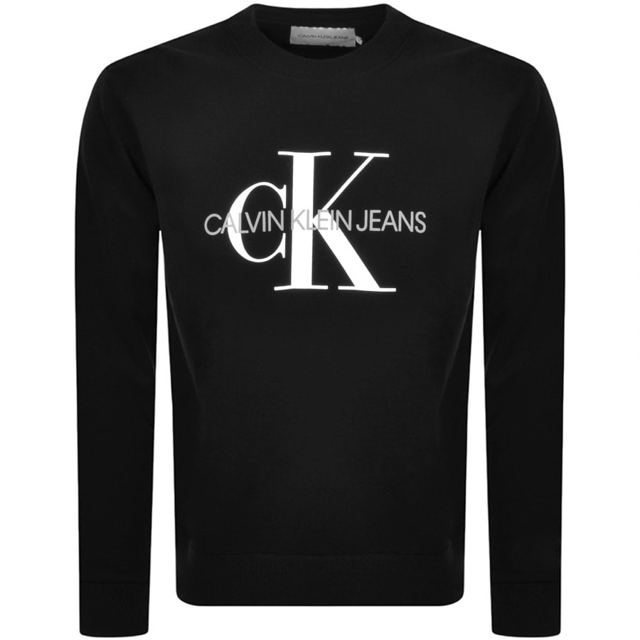 Calvin Klein Jeans Iconic Sweatshirt Black | Mainline Menswear United ...