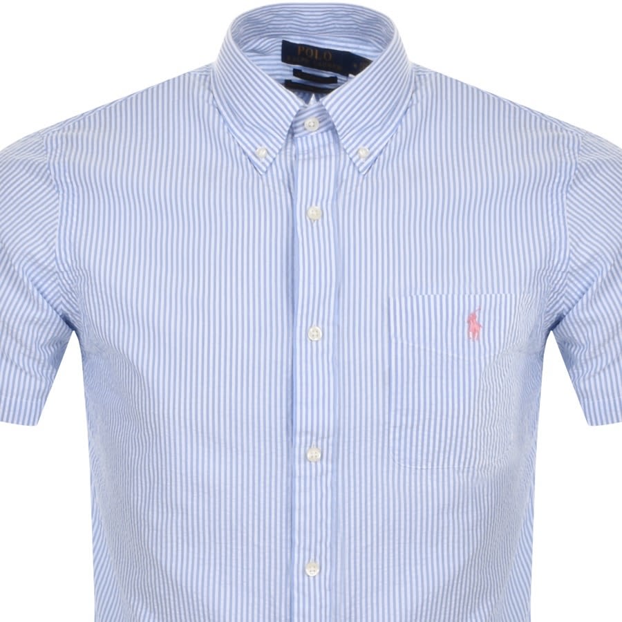 Alternative Image for ProductRalph Lauren Short Sleeved Stripe Shirt Blue2
