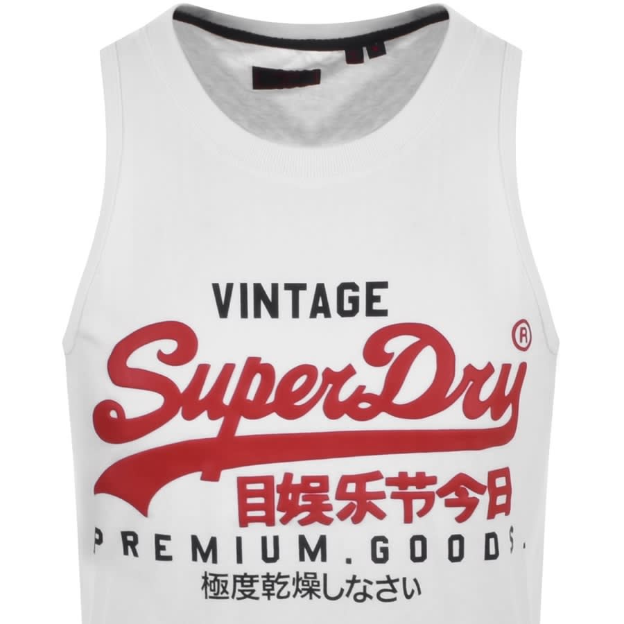 Alternative Image for ProductSuperdry Vintage Classic Logo Vest White2