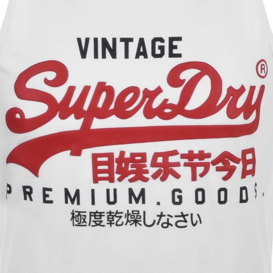 Alternative Image for ProductSuperdry Vintage Classic Logo Vest White3