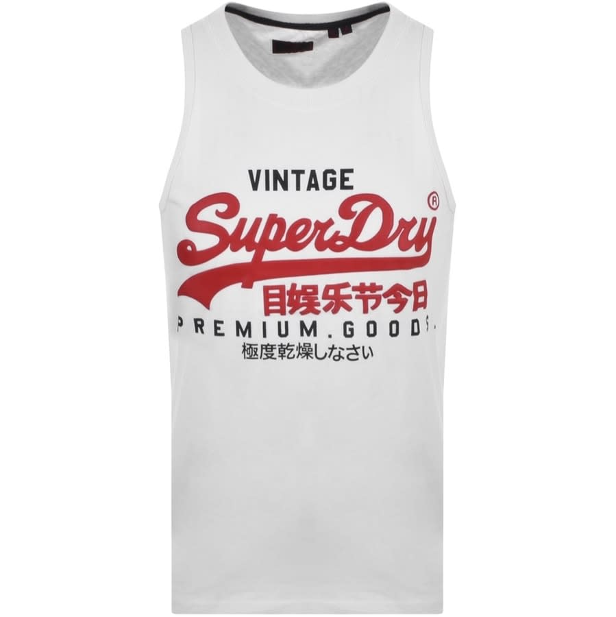 Alternative Image for ProductSuperdry Vintage Classic Logo Vest White1