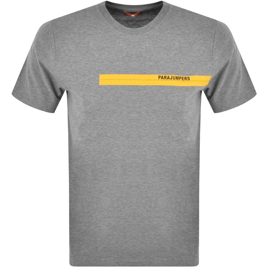 Alternative Image for ProductParajumpers Tape Logo T Shirt Grey1
