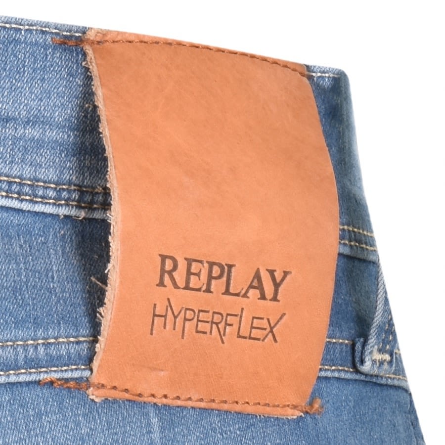 Alternative Image for ProductReplay New Anbass Hyperflex Denim Shorts Blue3