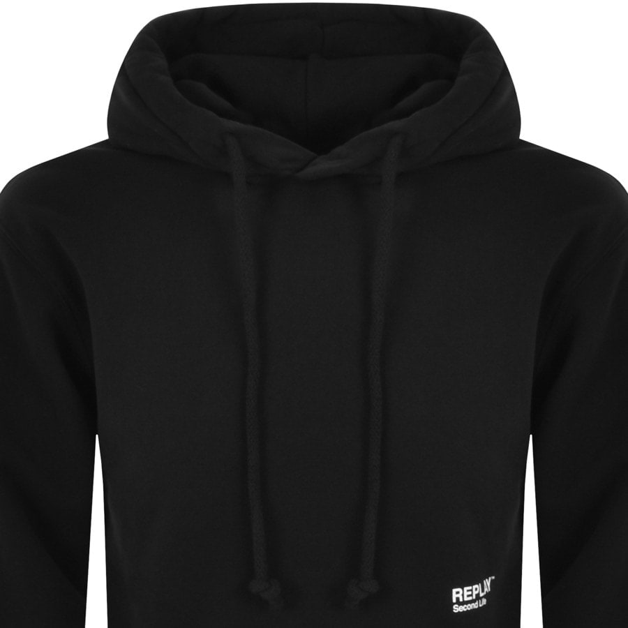 Alternative Image for ProductReplay Logo Hoodie Black2