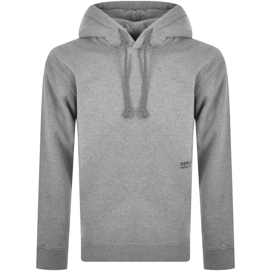Alternative Image for ProductReplay Logo Hoodie Grey1